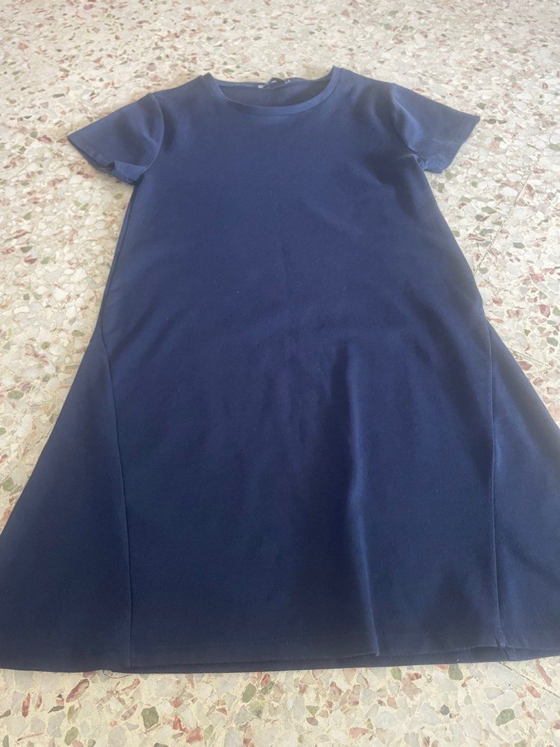 Casual dress online navy blue