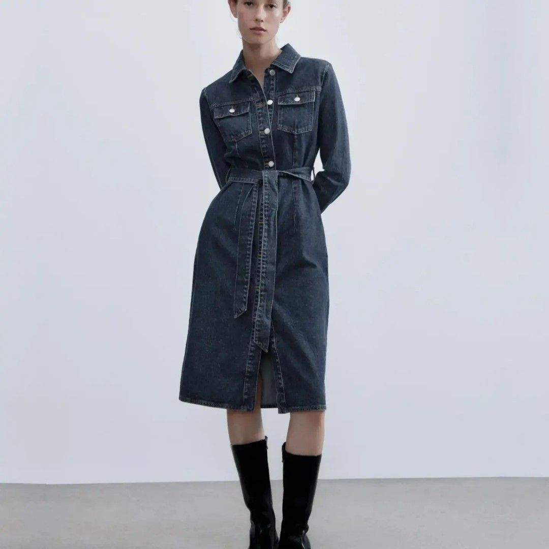 ZARA ORIGINAL DENIM DRESS Olshop Fashion Olshop Wanita di Carousell