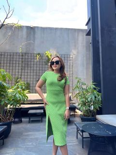 Zara Polkadot Green Dress