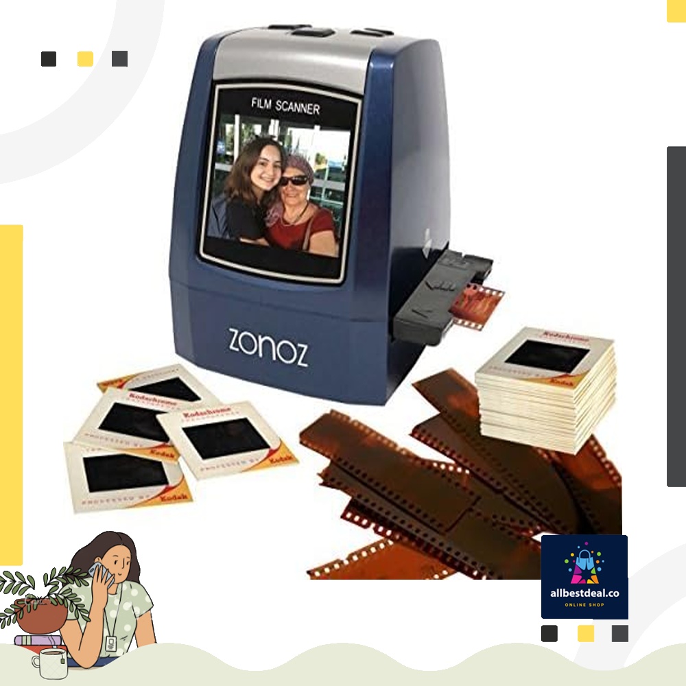 ZONOZ FS3 22MP Allin1 Film & Slide Converter Scanner, SpeedLoad