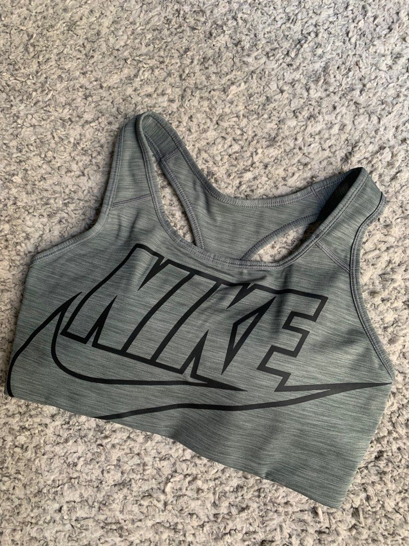 100% Authentic Brand New Nike Padded Dri-Fit Sports Bra - XL Grey Colour,  Women's Fashion, Activewear on Carousell