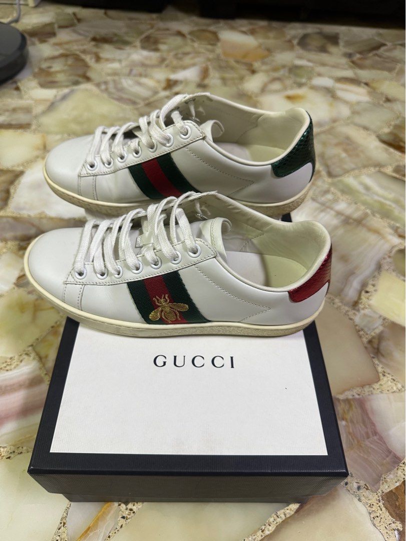 100% Authentic Gucci Sneakers / EU34 come with box, shoe cover and shoelace, Luxury, Sneakers & Footwear on Carousell