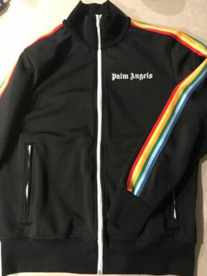 Palm Angels Rainbow Track Jacket Black/multi
