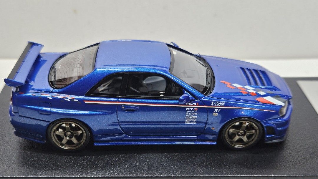 1/43 HPI MIRAGE NISSAN NISMO R34 GT-R R TUNE BAYSIDE BLUE