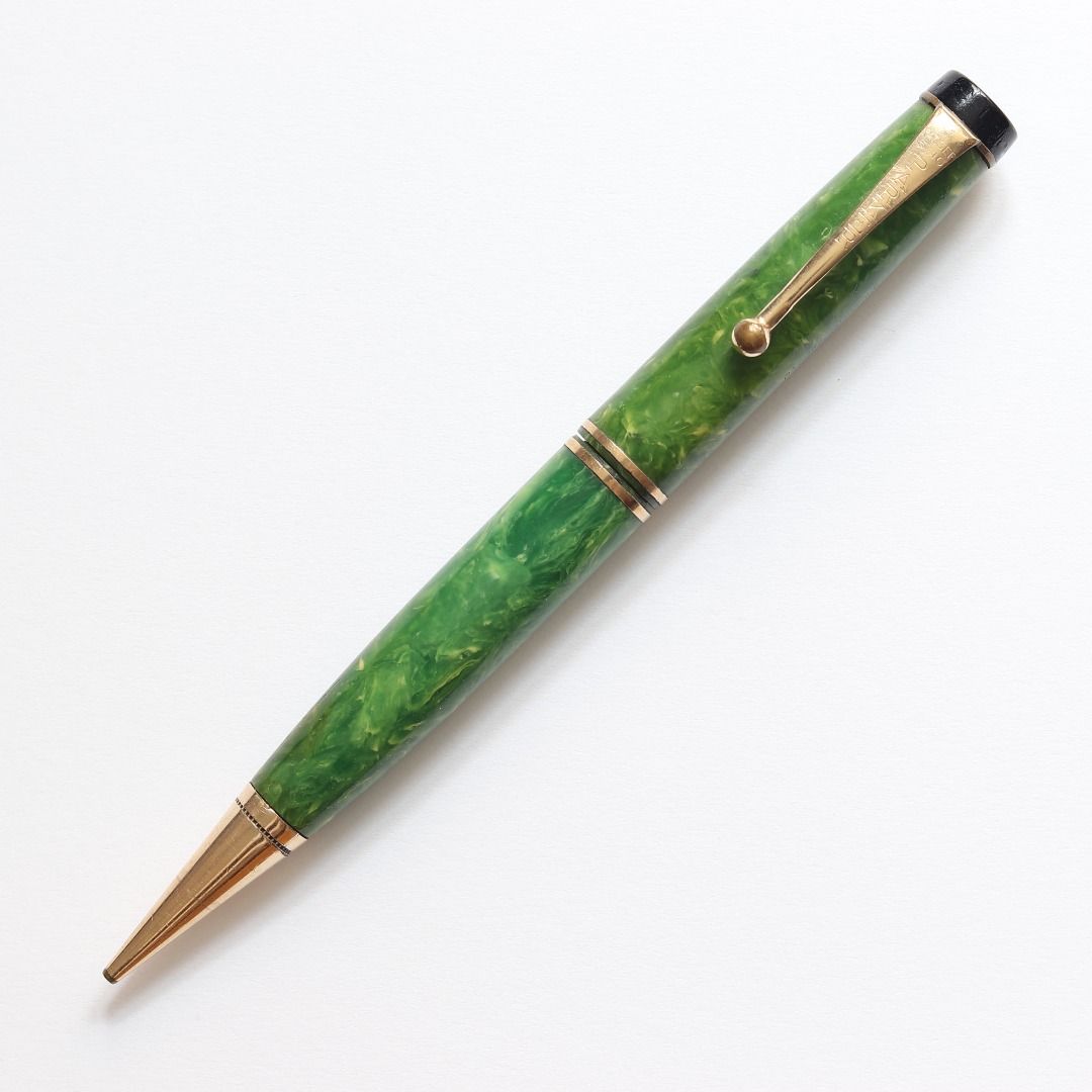 1930年代派克玉綠色古董鉛筆PARKER Duofold Senior Streamline Jade