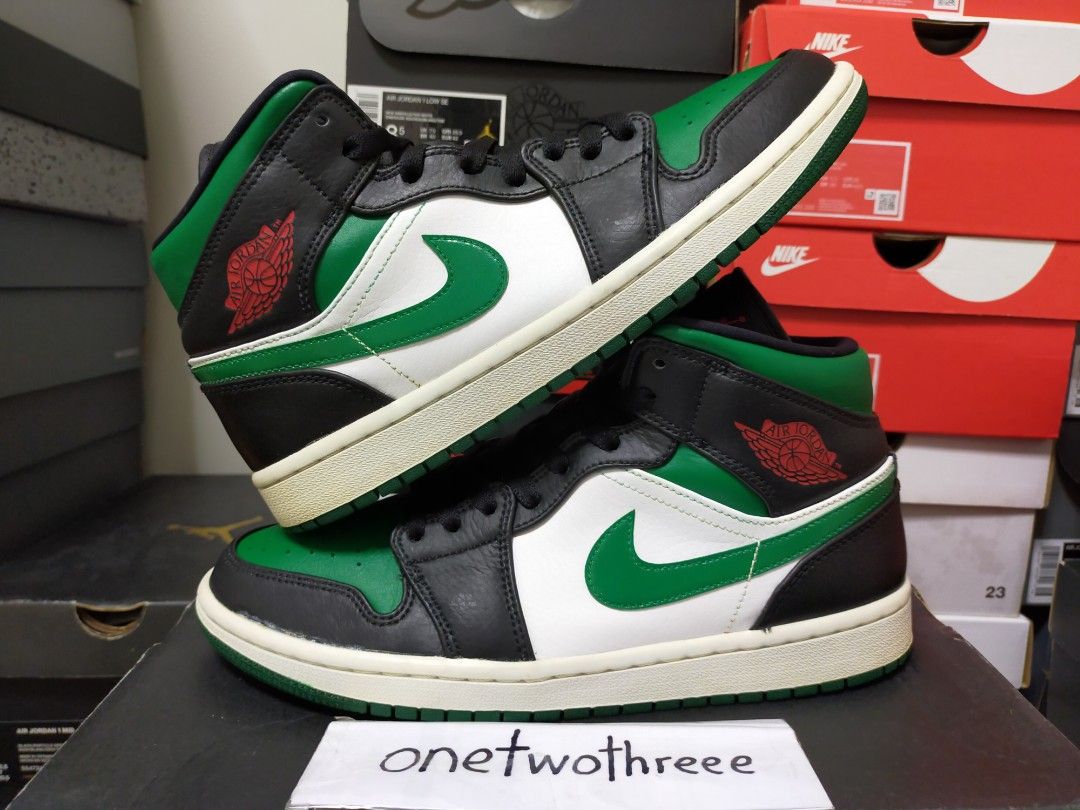 Nike air jordan online 1 mid green toe