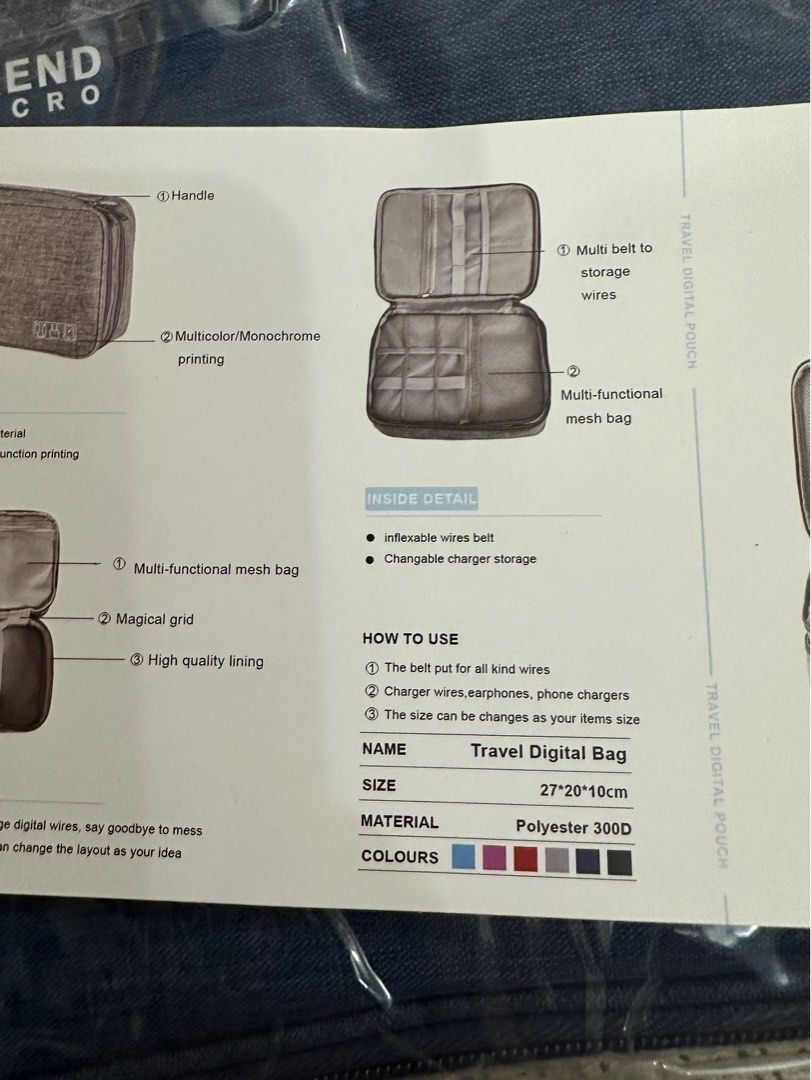 3C travel digital bag