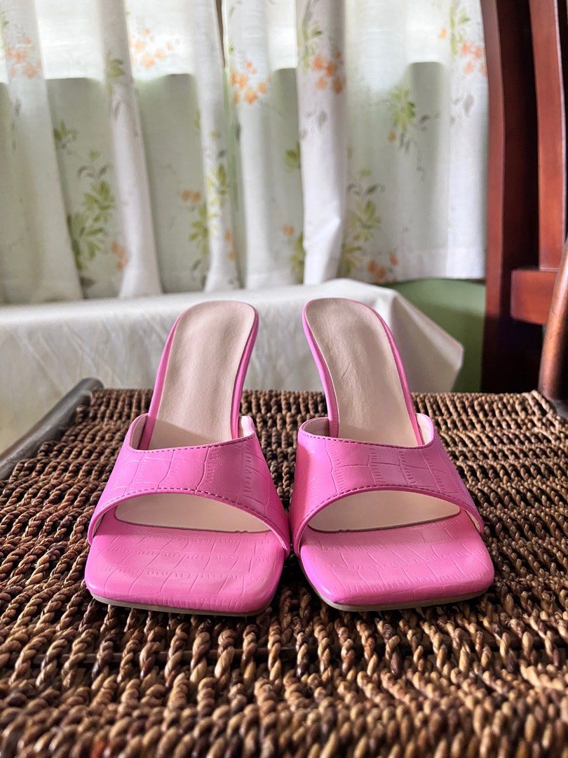 Hot pink mule new arrivals sandals