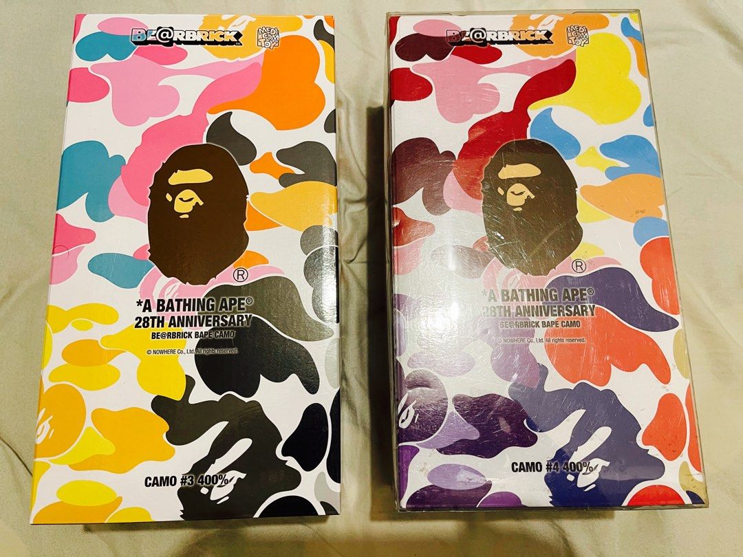 A bathing ape 28th anniversary Bearbrick 400% CAMO #3 & #4, 興趣及