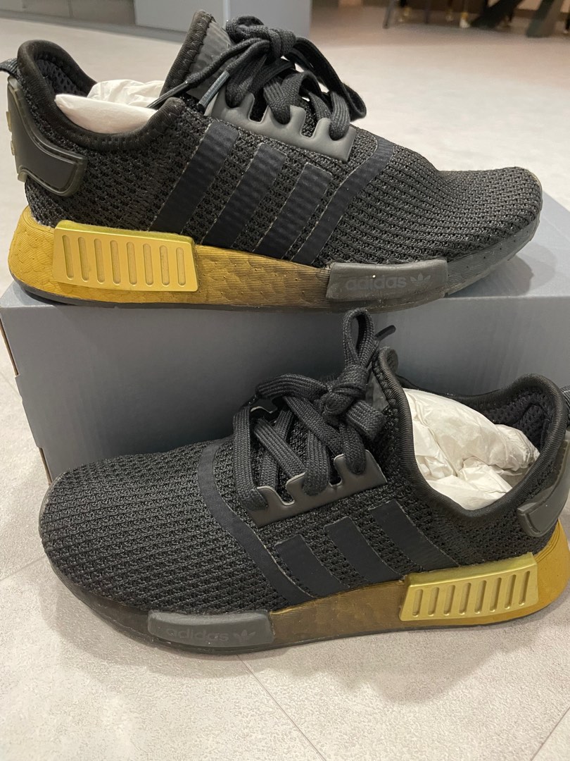 Black and sale gold nmds