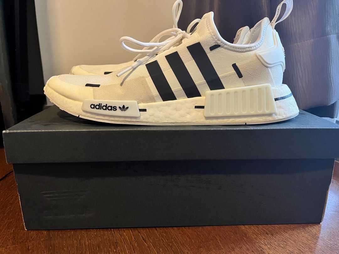 Men's adidas nmd r1 off white cheap