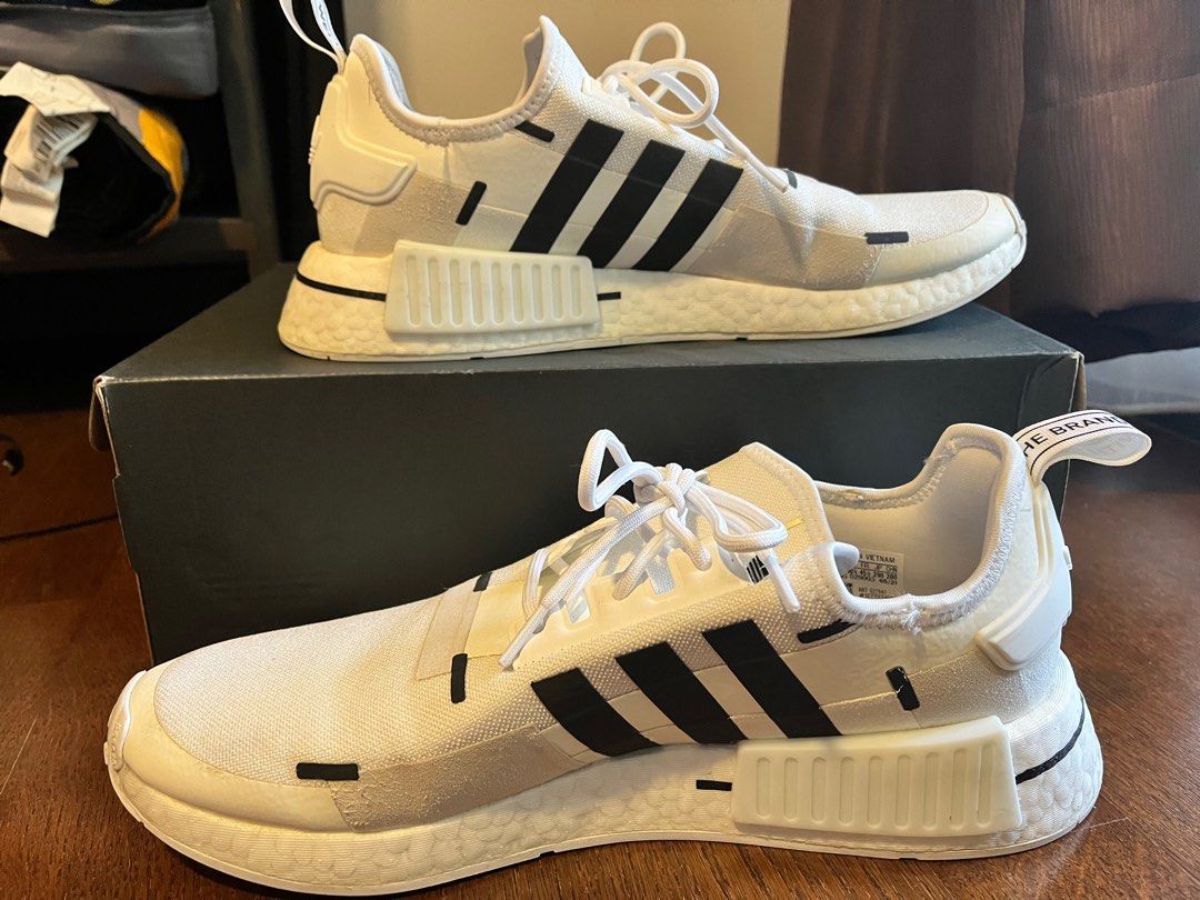 Men's adidas nmd r1 off white sale