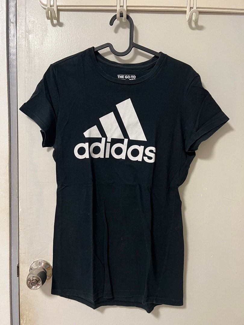Adidas Women'S The Go-To-Tee In Black, Women'S Fashion, Tops, Shirts On  Carousell
