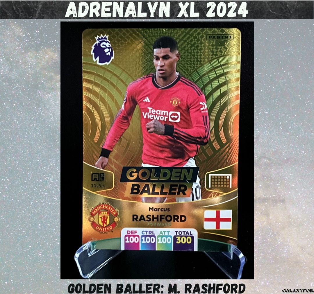 Adrenalyn XL 2024 Golden Baller Marcus Rashford, Hobbies & Toys