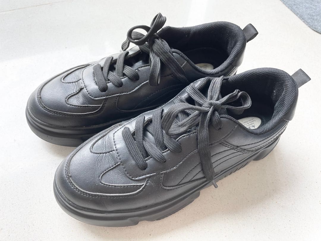 Chunky black new arrivals shoes womens