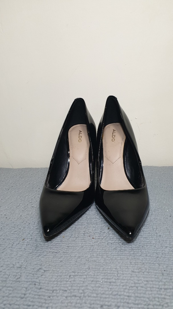 Aldo black patent heels sale
