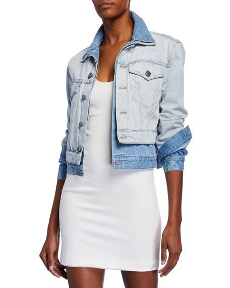 Alice Olivia Two Tone Denim Jacket