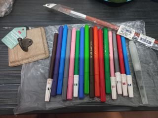 Art materials bundle ( colored pens, brush etc)