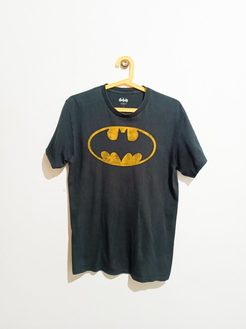 Batman Original Logo T-Shirt - Official Licensed Item, 100% Cotton, Multiple Sizes, Black Graphic Tee