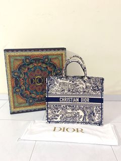 Christian Dior Canvas Dioralps Large Book Tote