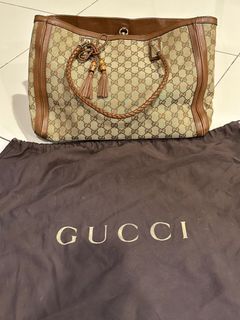 Authentic Gucci GG Bella Monogram Canvas Tote Bag