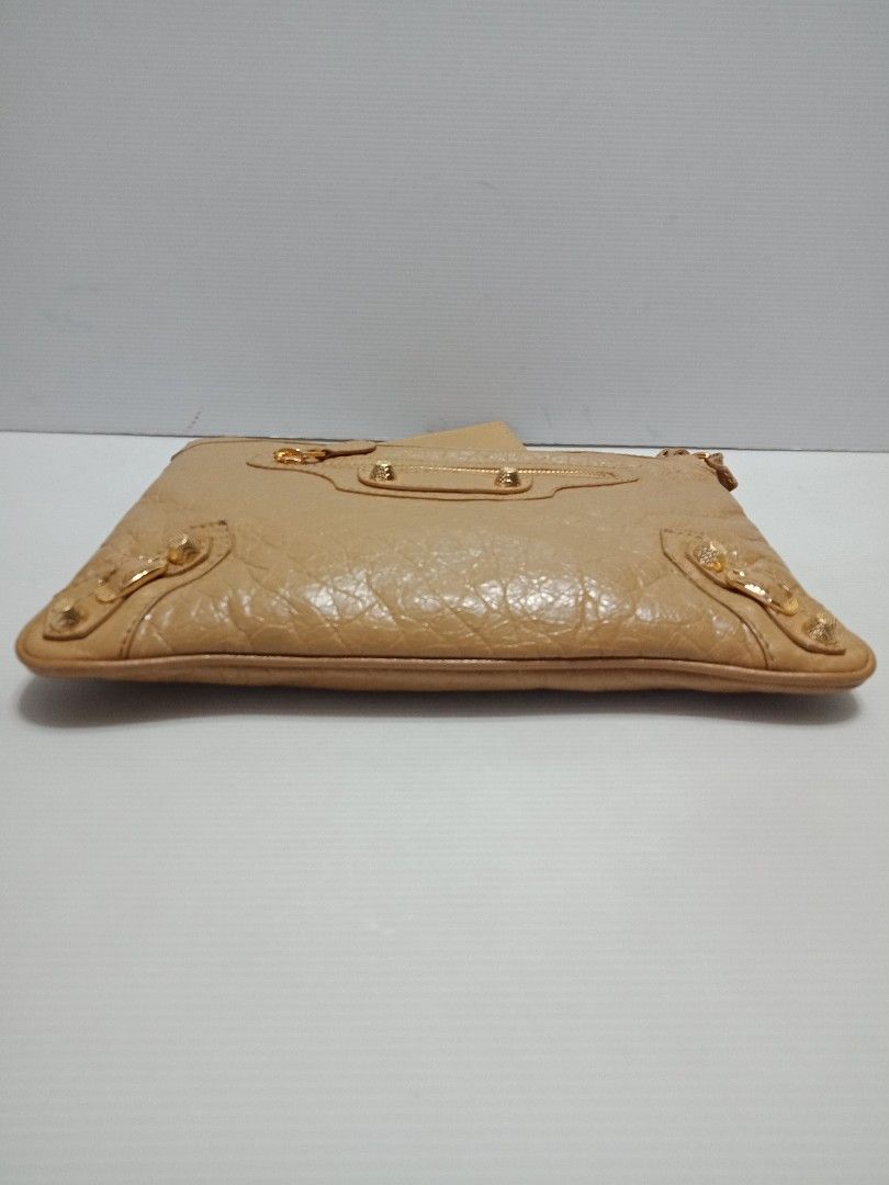 balenciaga clutch white