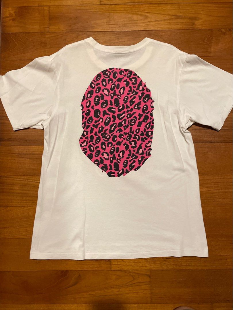 Pink bape sale t shirt