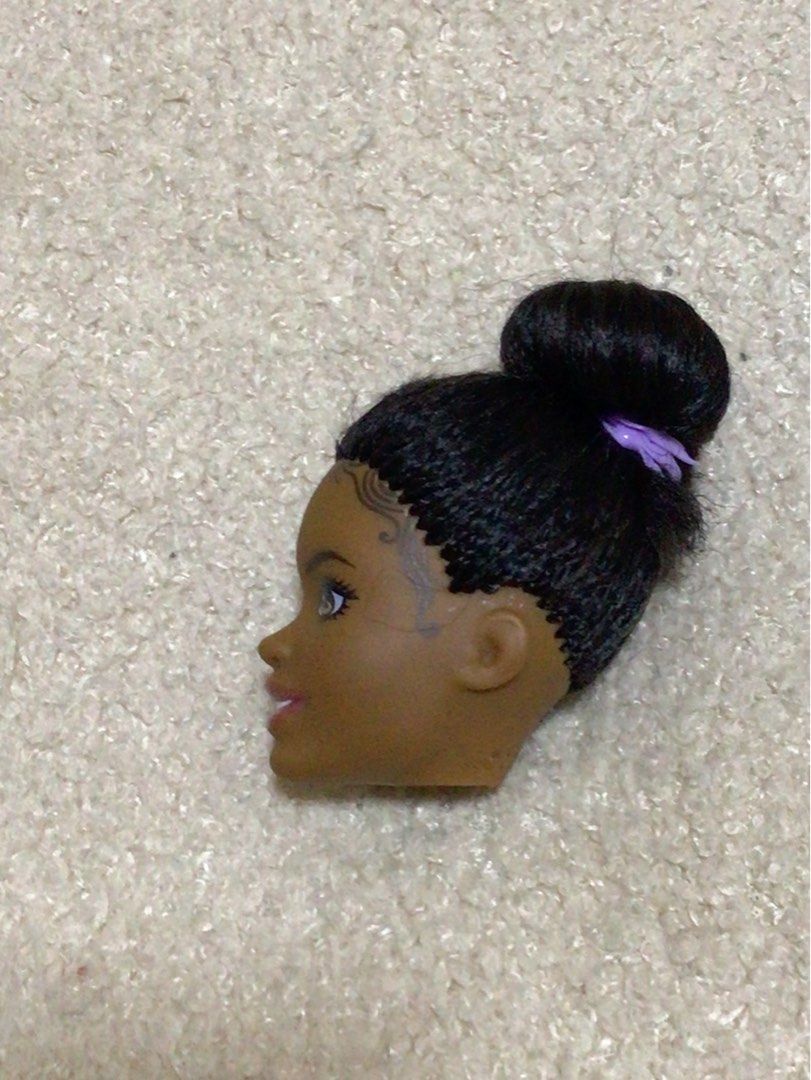 Black barbie doll head clearance