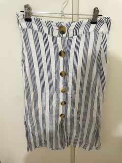 Bershka Midi Linen Skirt