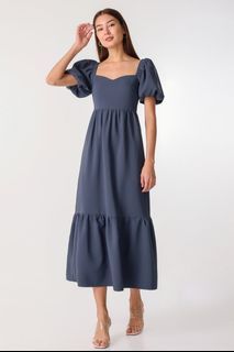 BNWT Eliora Bubble Sleeved Maxi ( Hale Blue )