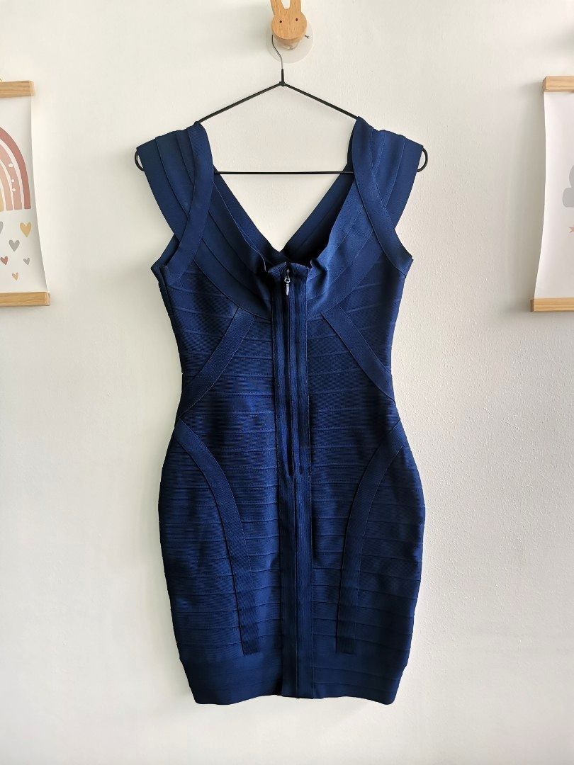 princess polly baby blue dress Herve Leger