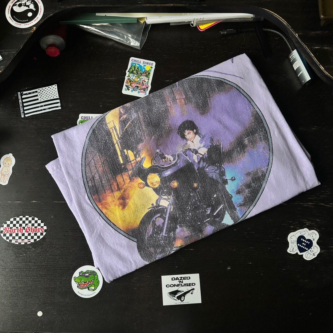 Purple rain t shirt women's on sale