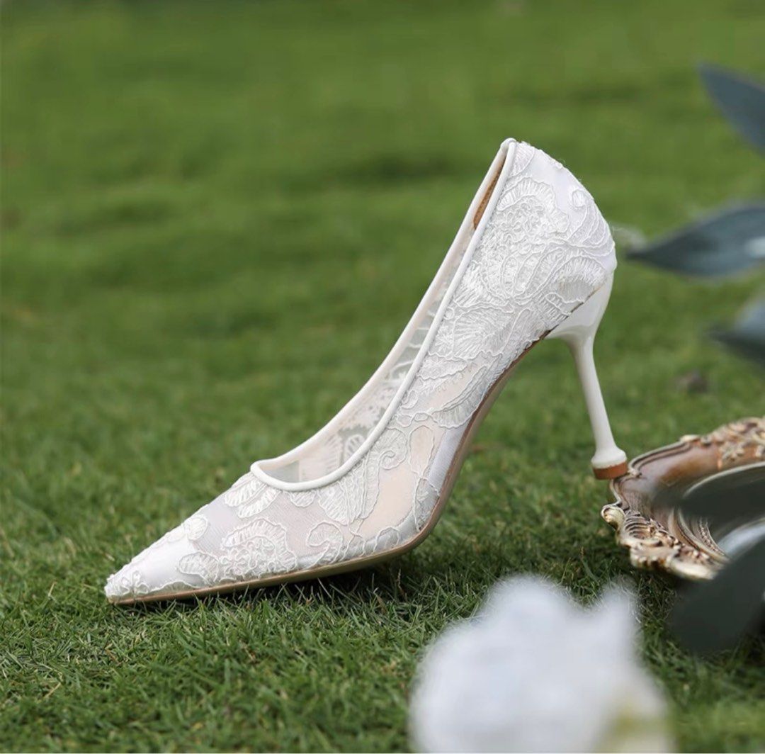 White lace flats wedding new arrivals