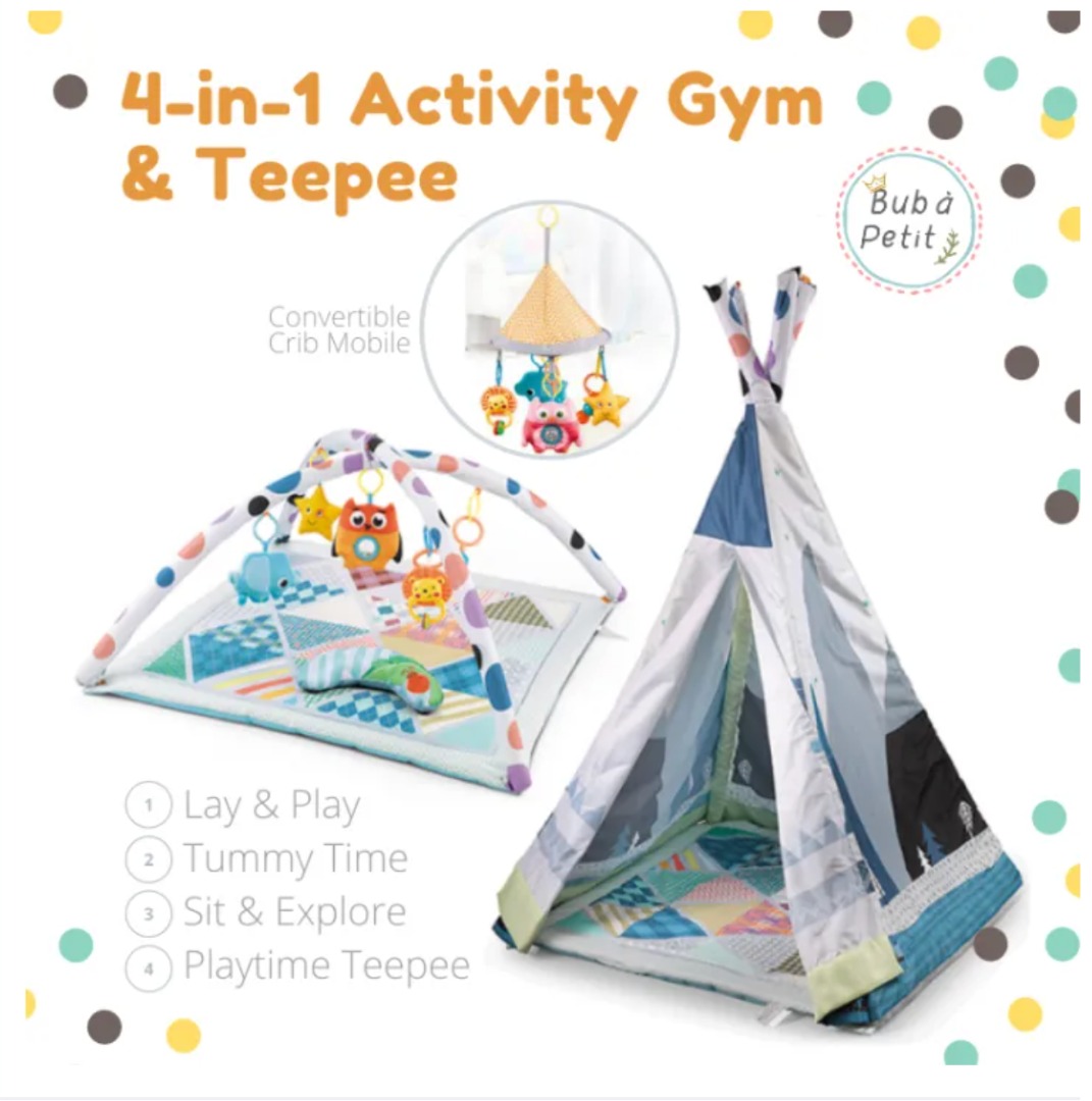Bub à Petit 4in1 Baby Activity Gym & Teepee Tent on Carousell