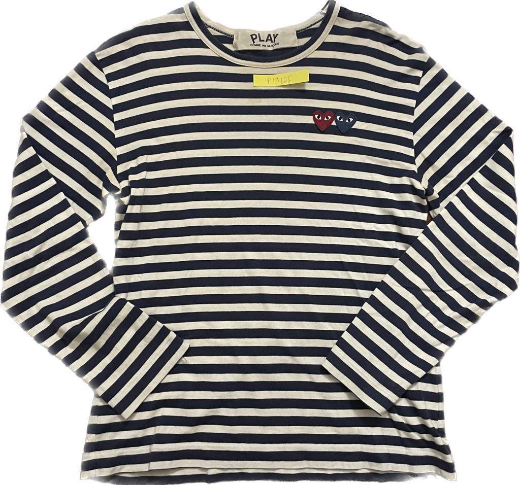 CDG Stripe Tee L S Men s Fashion Tops Sets Tshirts Polo