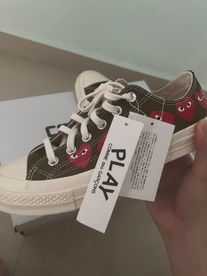Cdg play converse khaki sale