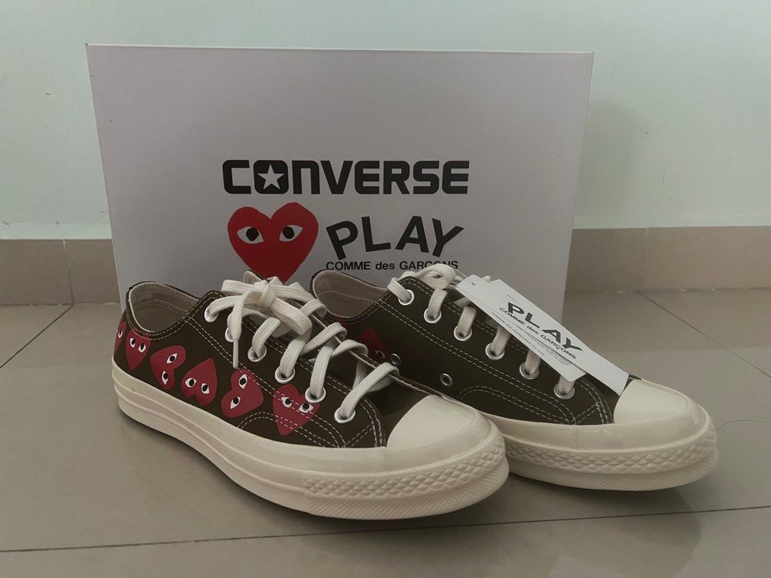 Cdg khaki hotsell converse