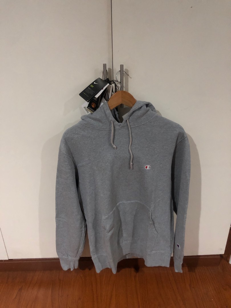 Champion hoodie grey sale top