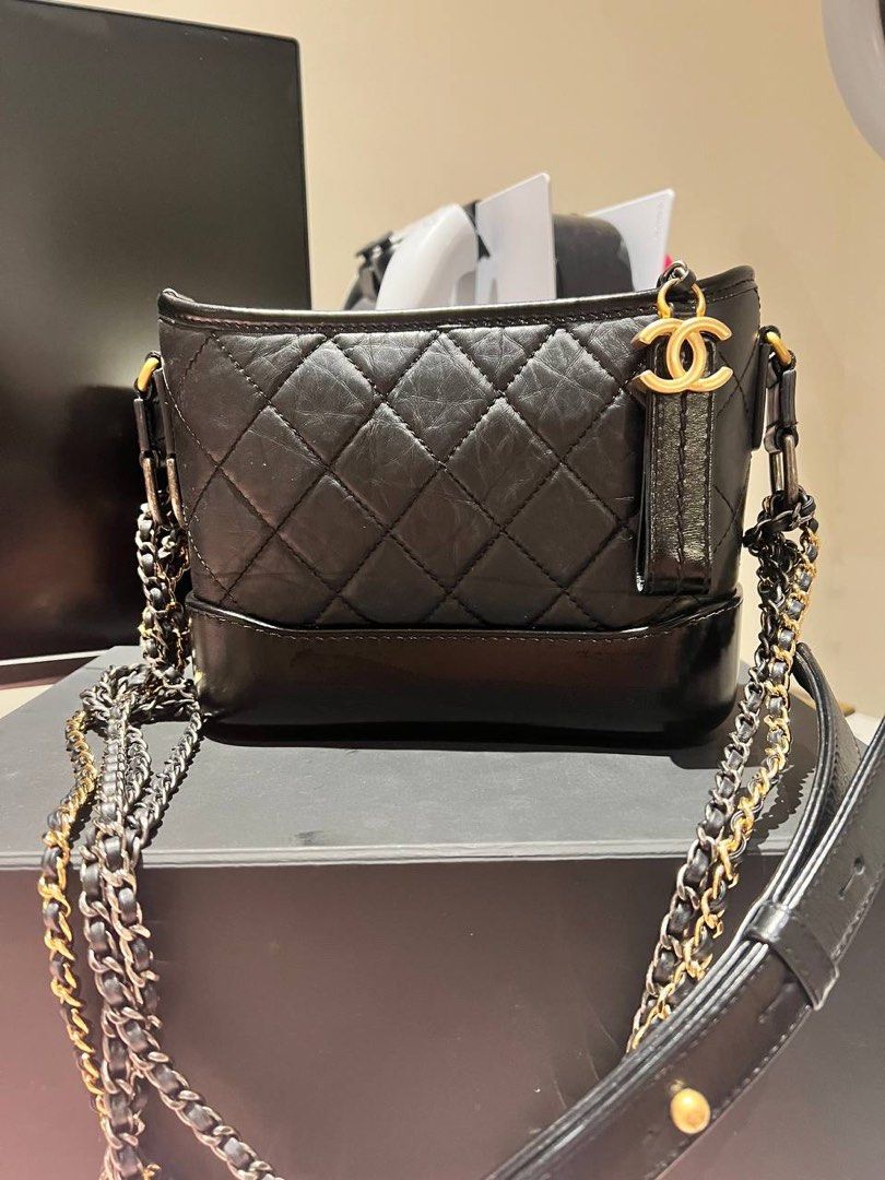 Chanel Gabrielle Large Croc Embossed, Preowned in Dustbag