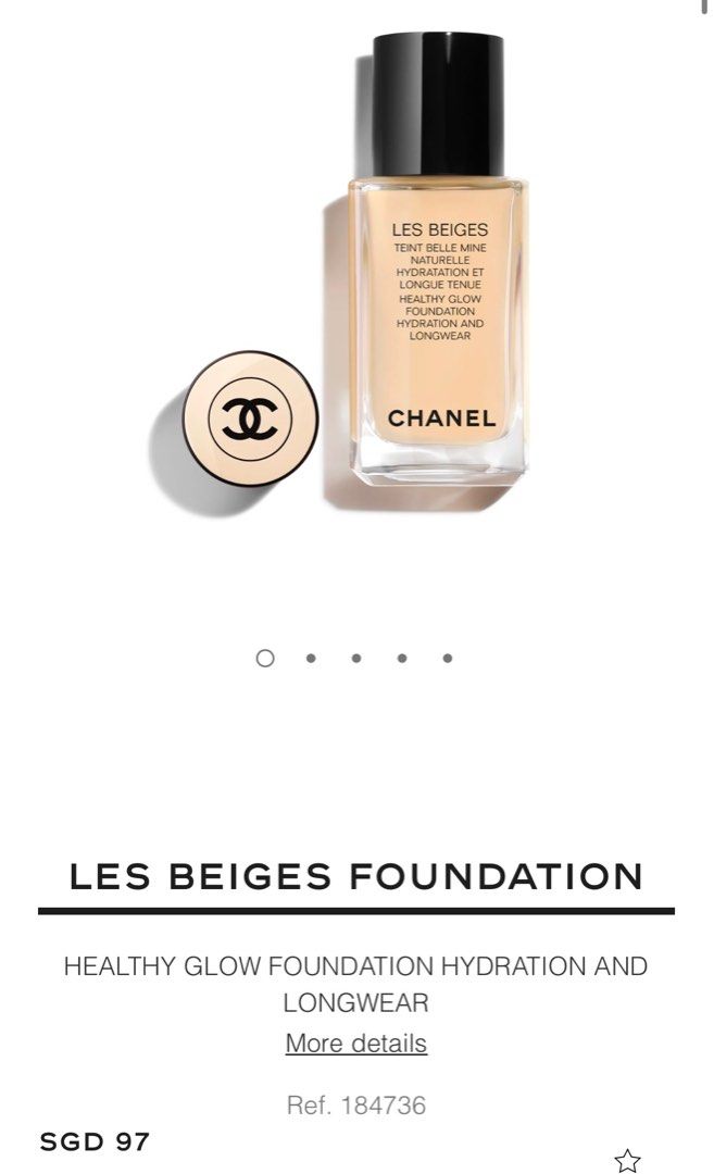 Chanel Les Beiges Healthy Glow Foundation Hydration Longwear 1 oz