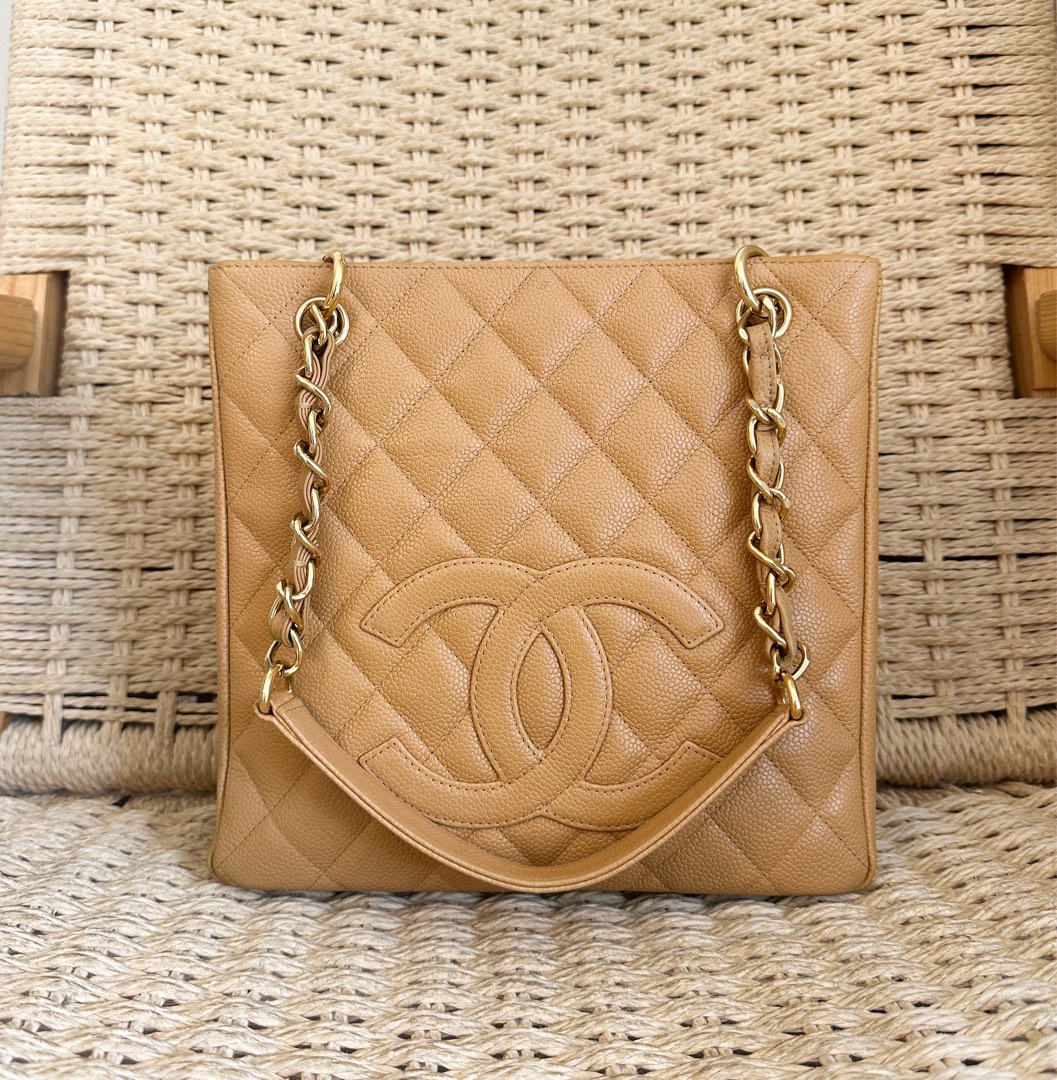 Chanel Shopping Tote PST Caviar Beige