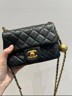Quilted Lambskin Medium Classic Flap Bag Black with Gold Hardware