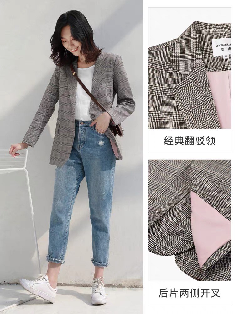 Check Coat, Women's Fashion, Coats, Jackets and Outerwear on Carousell