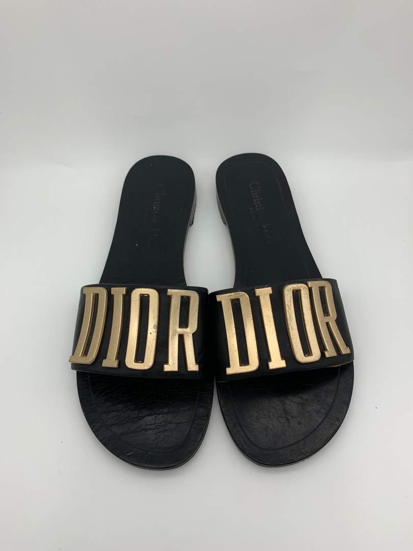 Christian Dior Evolution Slide in Black and Gold, Luxury, Sneakers ...