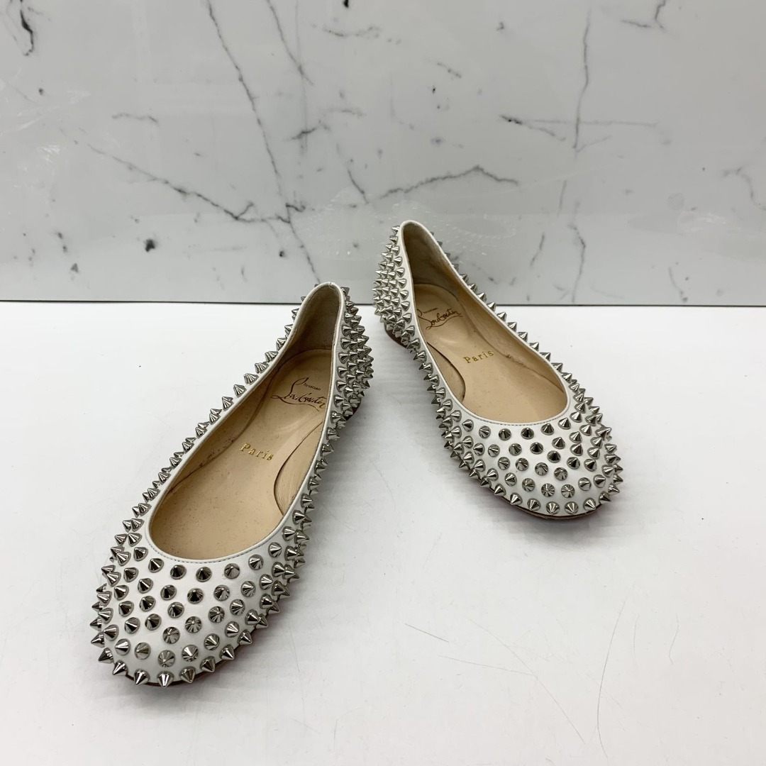CHRISTIAN DIOR WHITE SPIKEY HEELS 237026890 WE Women s Fashion