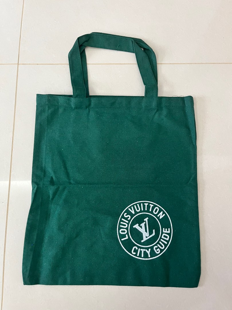 Classic Green Color LV Louis Vuitton City Guide Event Exhibition Exclusive  Tote Bag Canvas (FREE POSTAGE) Celine
