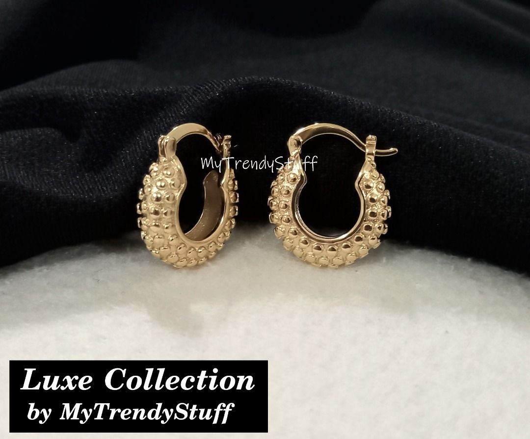 Nice gold hoop best sale earrings