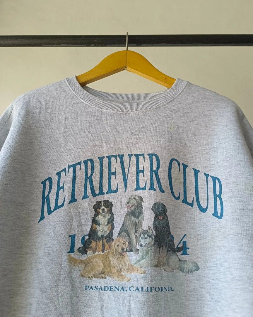 [RETRIEVER CLUB]22FW●UNISEX●SILHOUETTE RETRIEVER CREWNECK Club Retriever Embroidered Sweatshirt – The Nines
