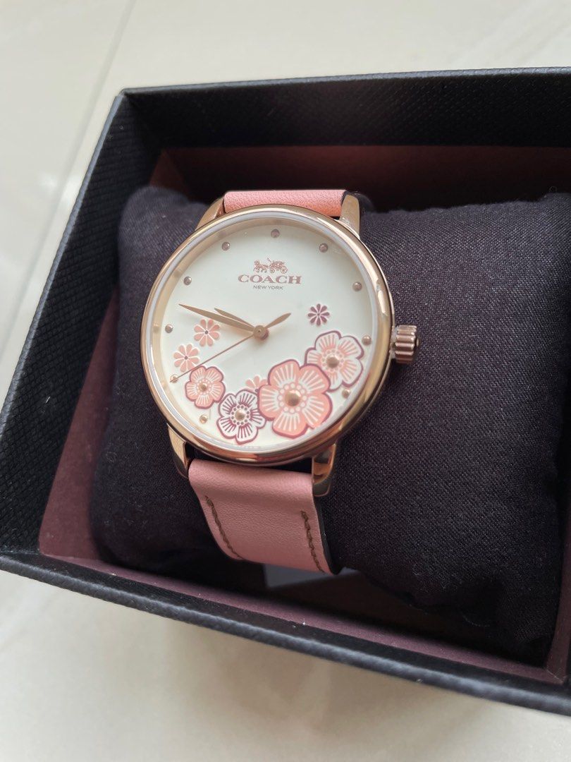 Coach watch with flowers top