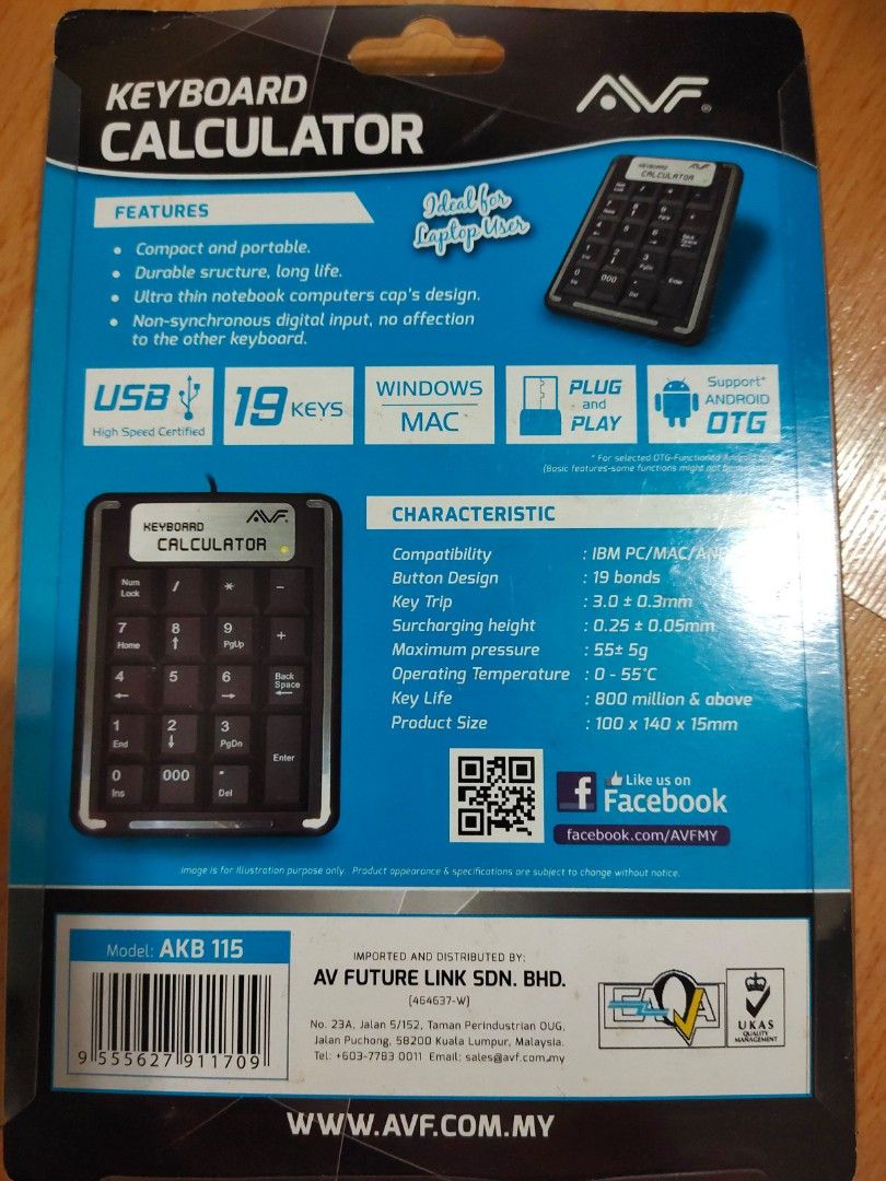 Computer Number Numeric Keypad (Category: Computer Keyboard) located in Kuala Lumpur. Submitted by samanthalsw (Listing ID 1252646784, Image 2). Description: brand new.